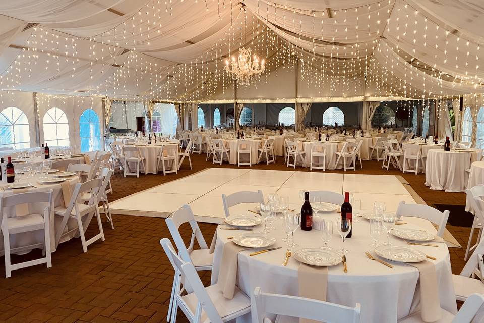 Reception tent