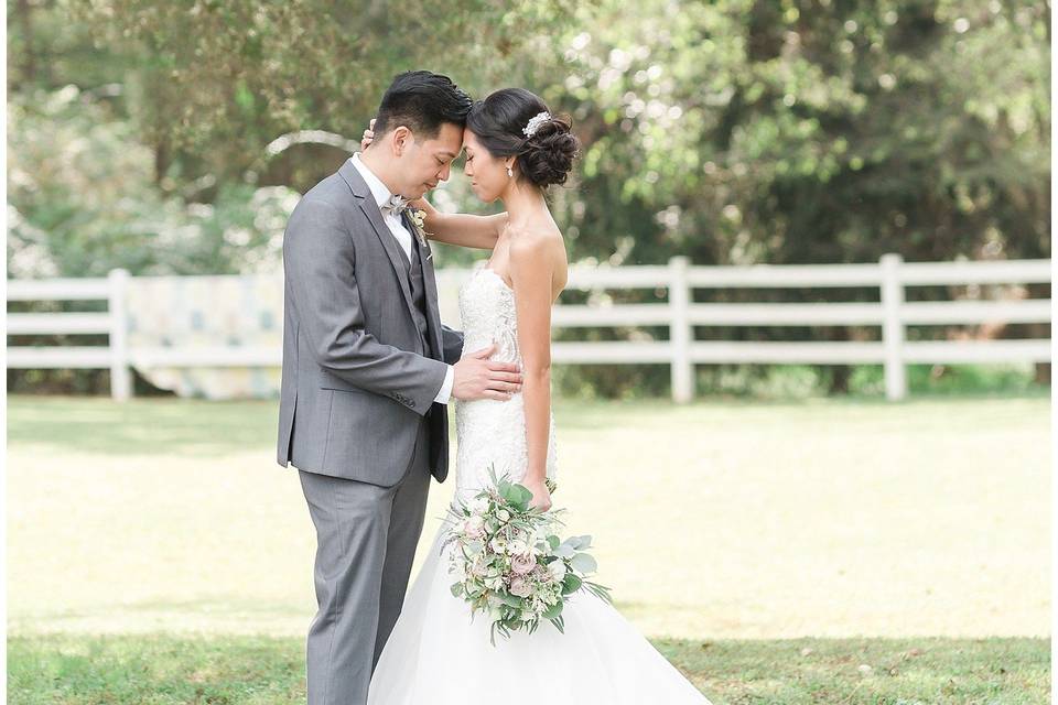 A smiling bride