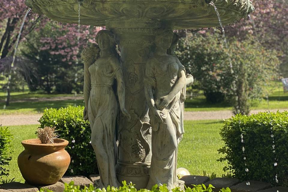 Large bronze garden fountain