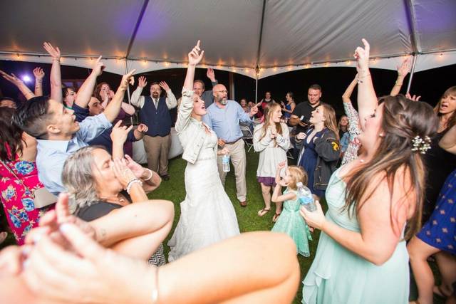 Dancing bride with their guests