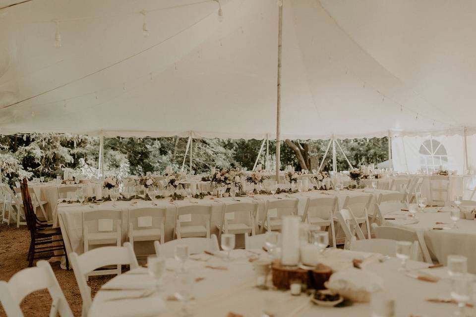 Reception tent