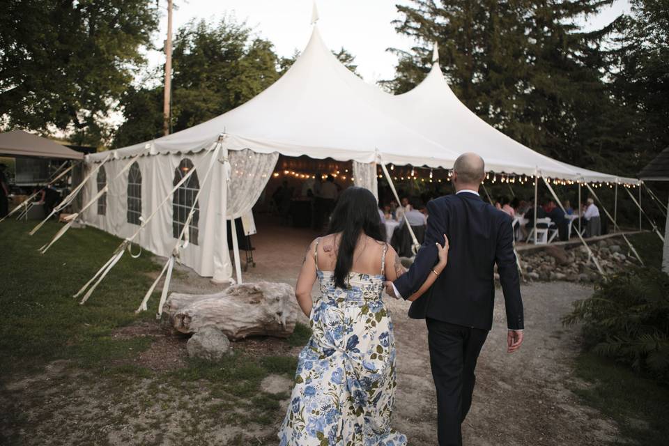 Reception tent