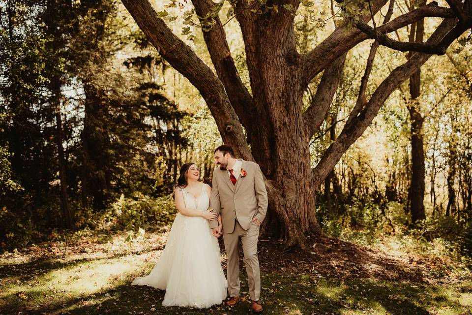 Under the giant maple