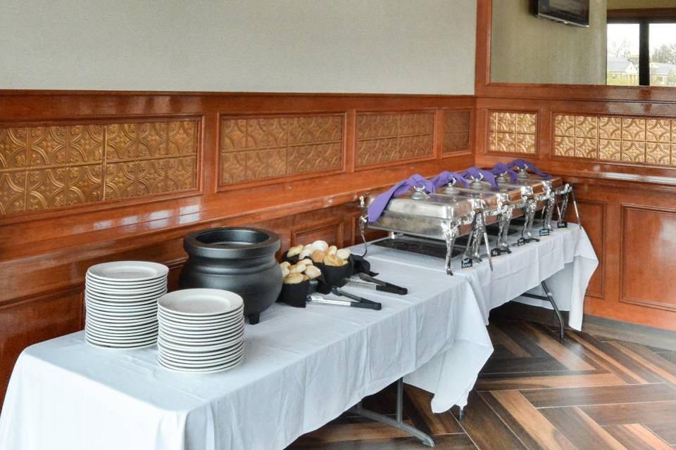 Buffet table