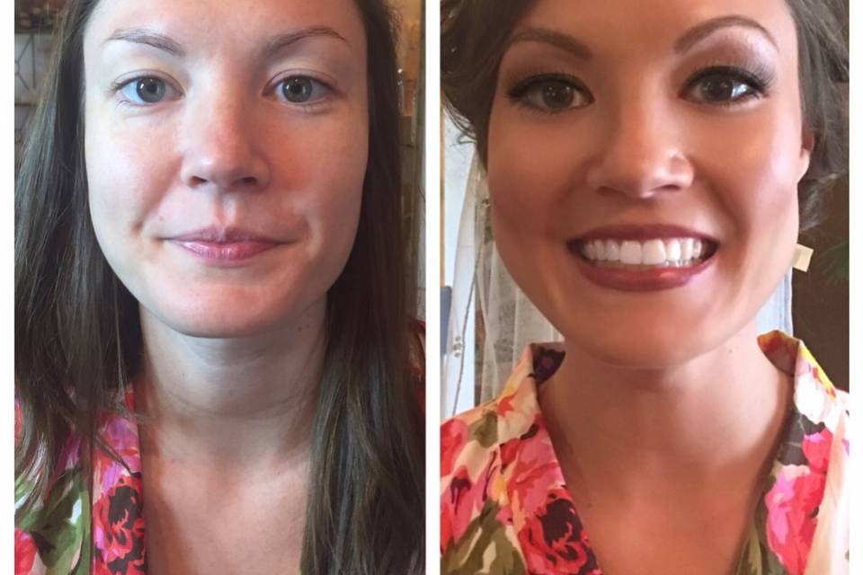 Bridal Makeup Before & After