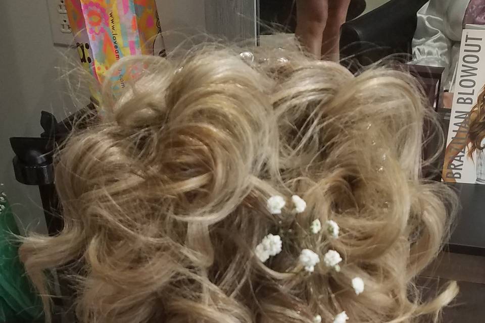 Wedding renewal hair by Shena