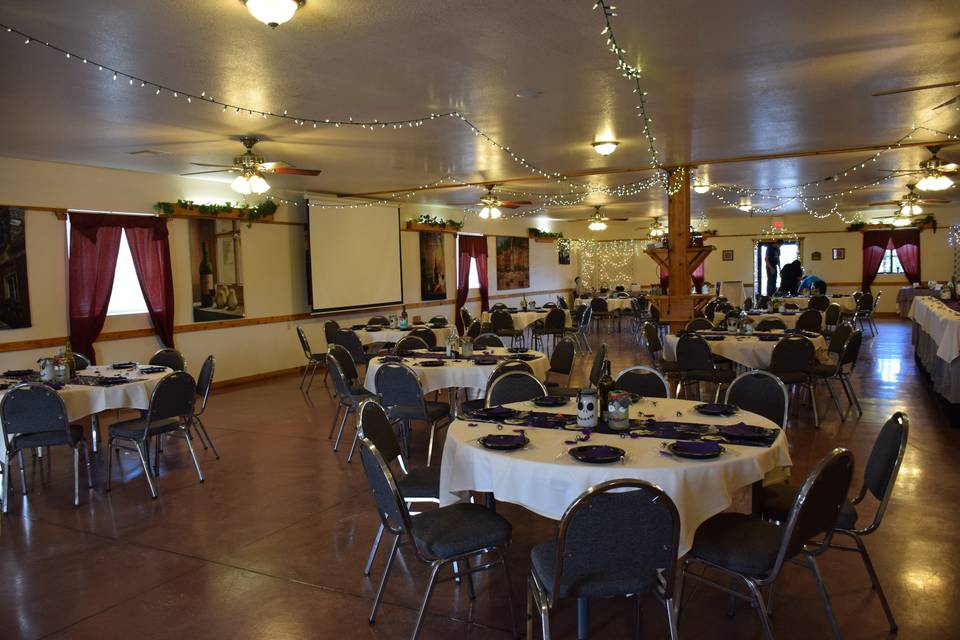 Wedding reception area