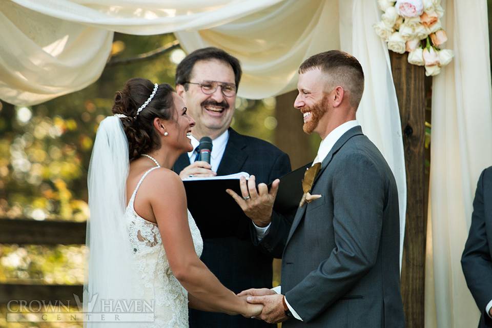 Outdoor wedding ceremony