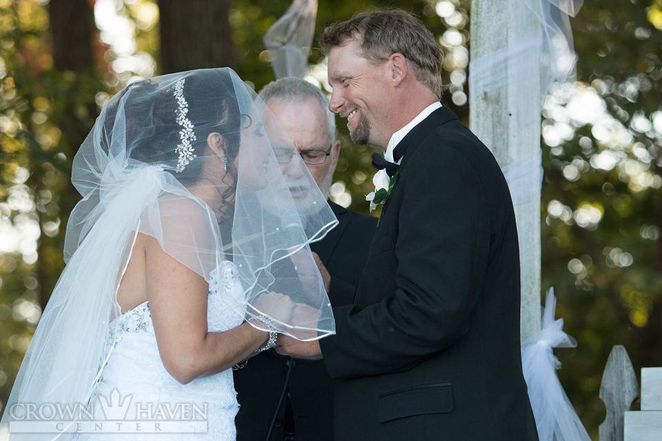 Outdoor wedding ceremony