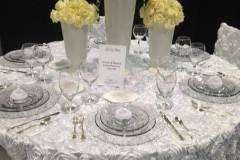 Table setup with centerpiece