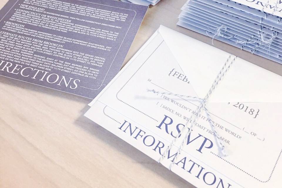 RSVP & Info cards