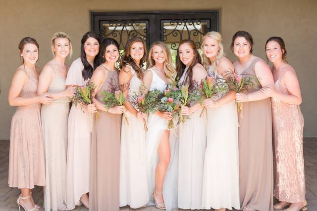 Wedding party styling