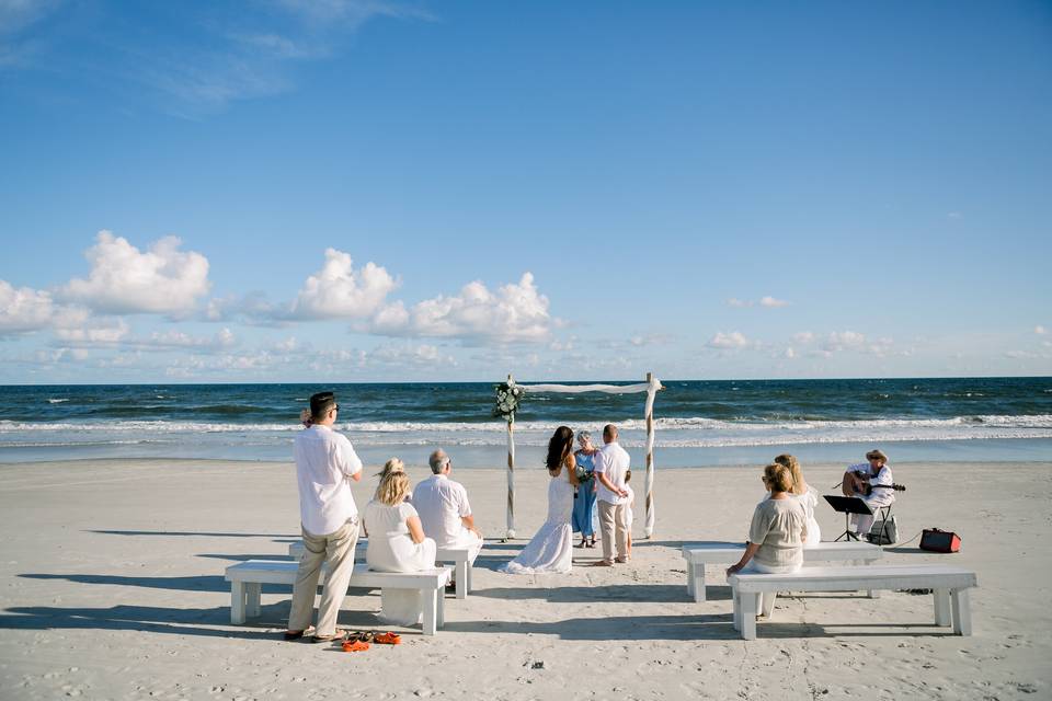 Beach elopement