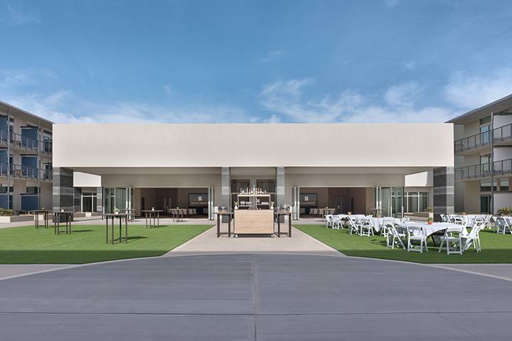 Outdoor banquet space