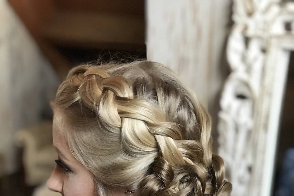 Blonde low braids