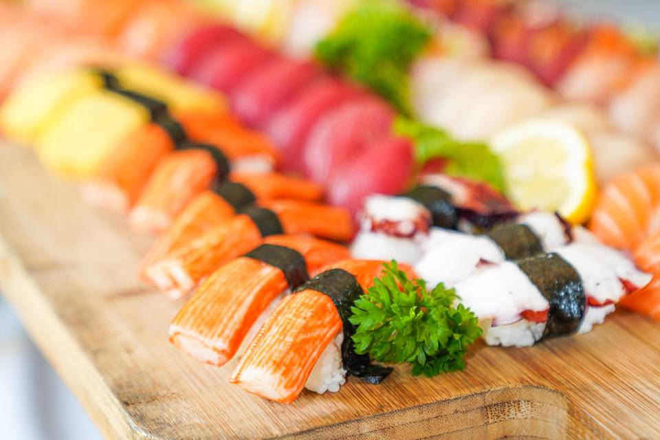 Assorted Sushi Display