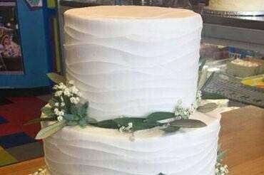 Three-tier wedding cake