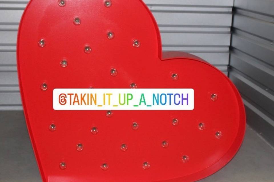 4ft red heart