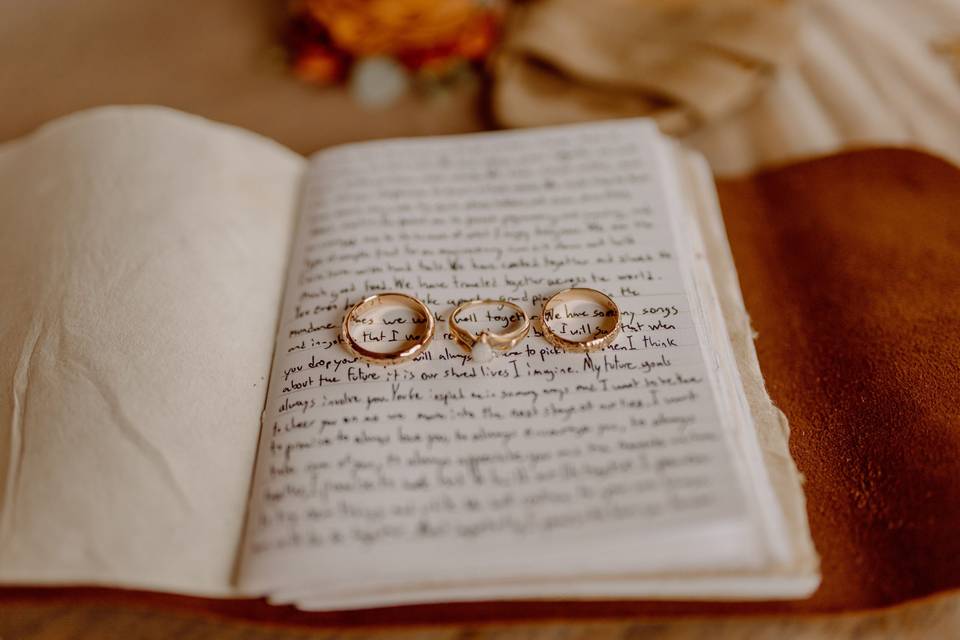 Rings on the vow book
