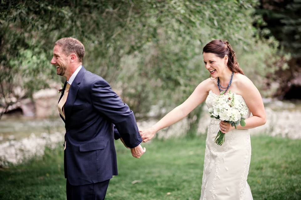 Groom's first look