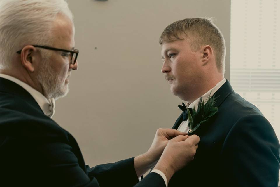 Brides Father helps Groom