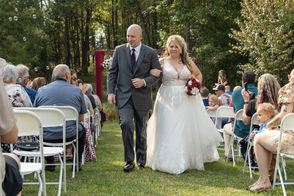 B&G walking the aisle