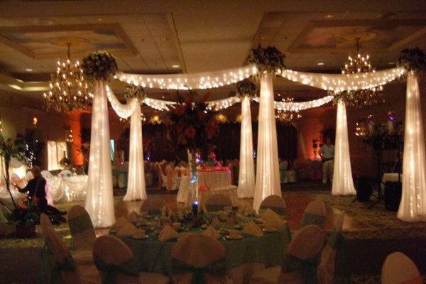 Tropical Theme lighted dance floor