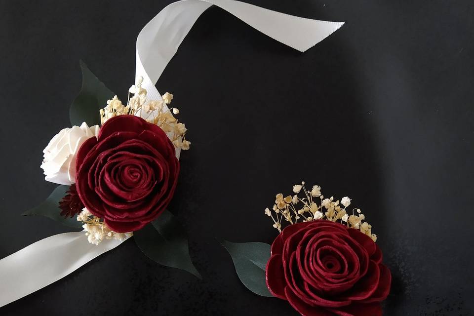Rose Corsage + Boutonniere