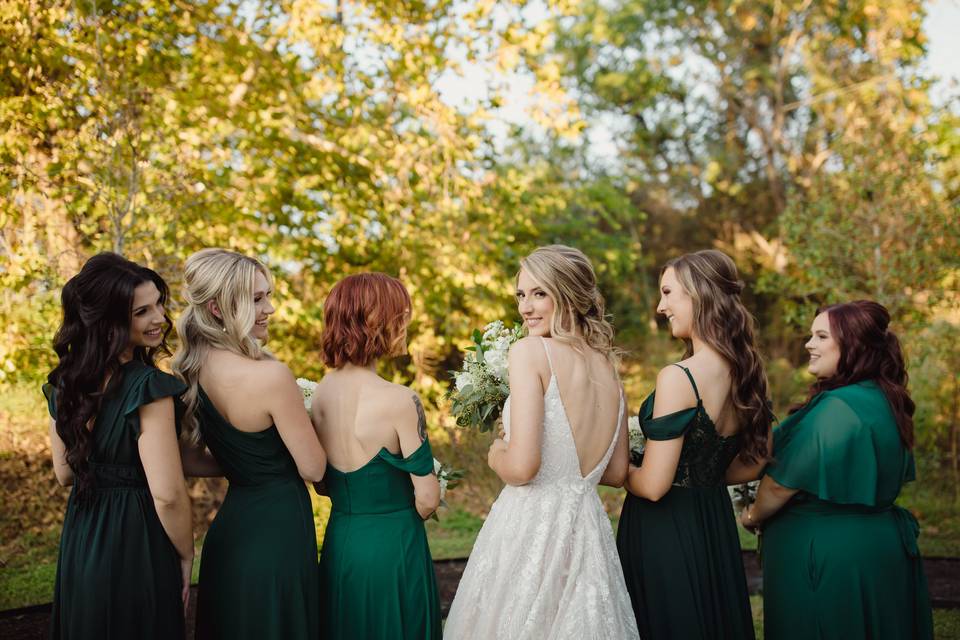 Bridal party hairstyles