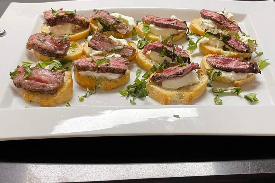 Beef Tenderloin Crostini