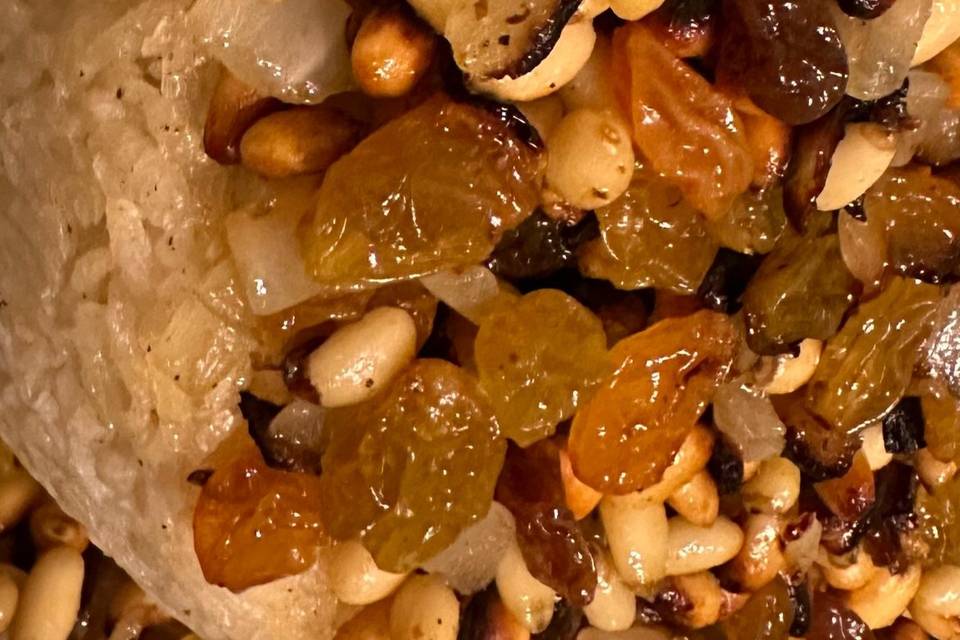 Roasted Pinenuts Raisins Rice