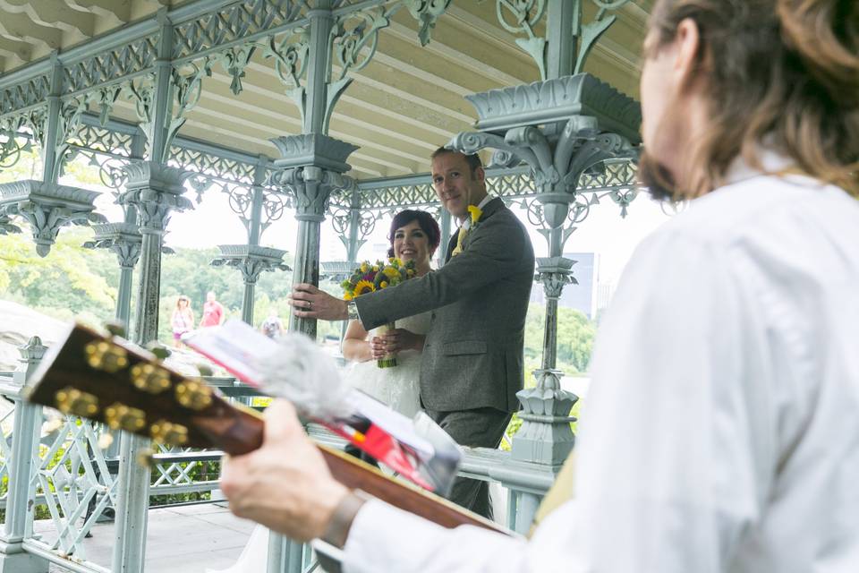 Playing at the ceremony