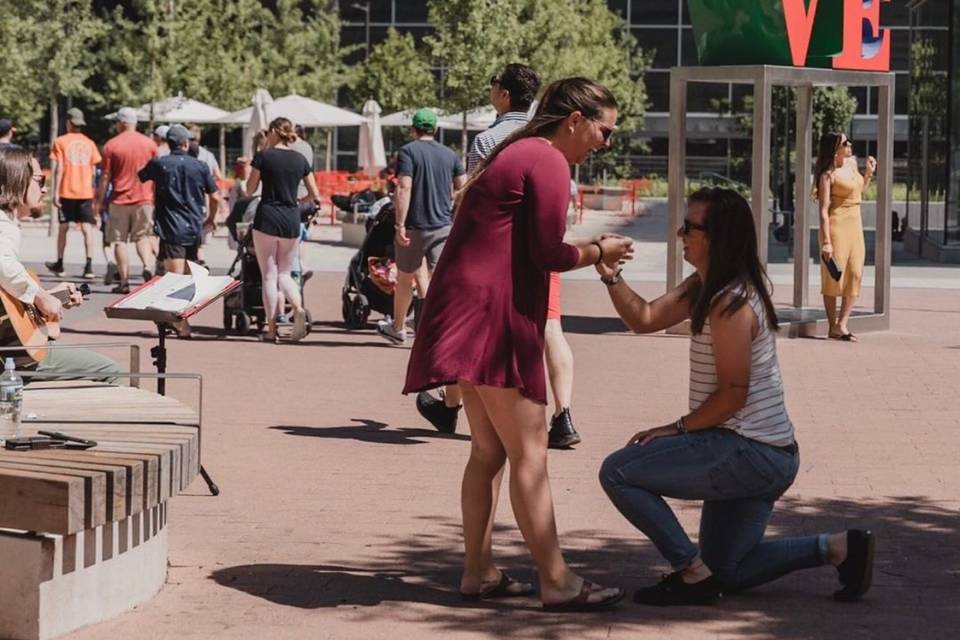 Proposal In Love Park