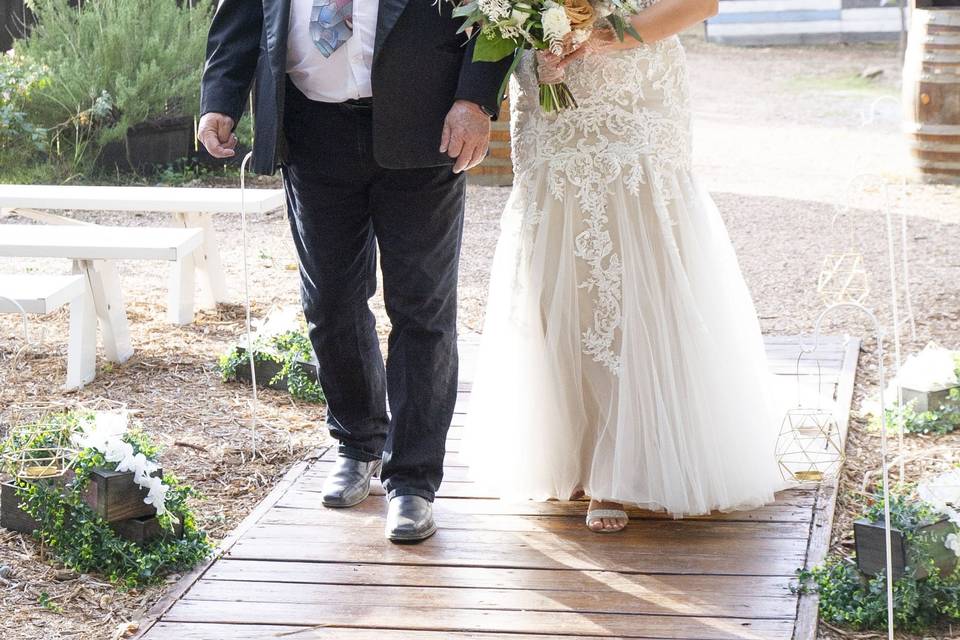 Wooden Walkway at Ceremony