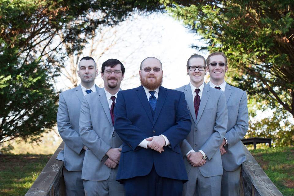 Groom and his groomsmen