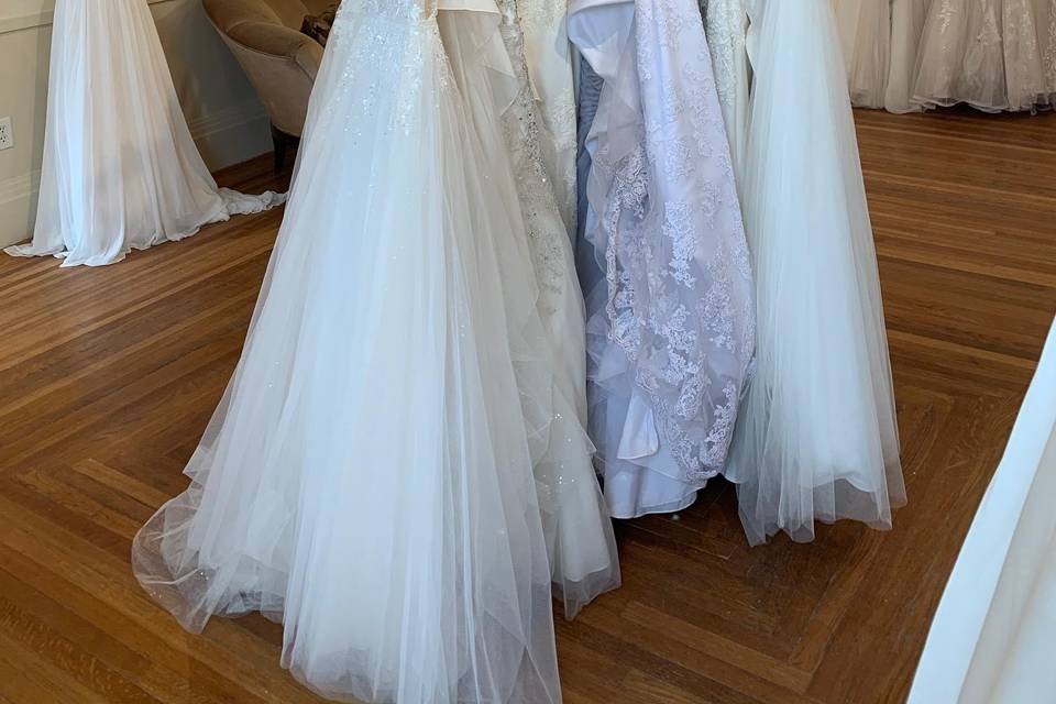 Wide selection of gowns