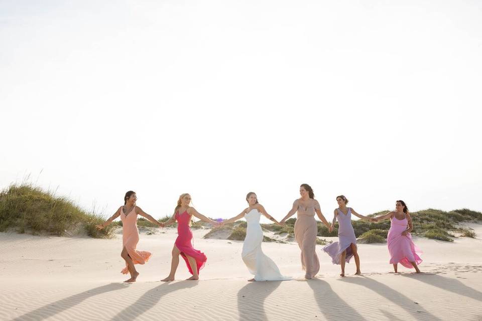 Beach bridal photography