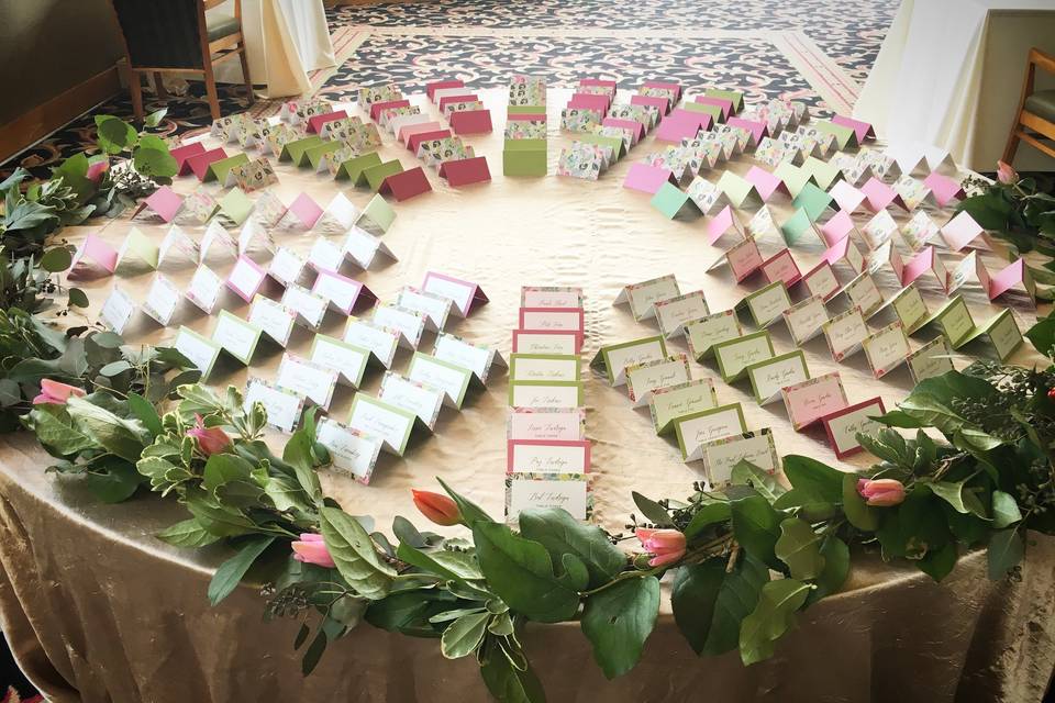 Place card table