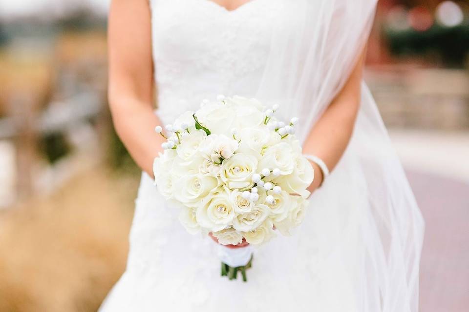 Bridal bouquet designed by L.A. Flowers, Inc.Beautiful photo taken by Jordan Imhoff Photography - http://www.jordanimhoffphotography.com/Wedding Coordinator: Everlasting Impressions - http://www.everlastingimpressions-events.com/