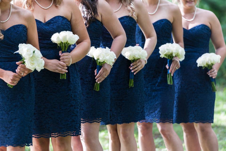 Bridesmaids' BouquetsDesigned by L.A. Flowers, Inc.Hotel Arista Naperville WeddingBeautiful Photo Taken by:  Jennifer Jackson Photography - http://www.jennography.net