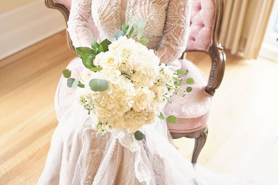 Bridal Bouquet  Designed by L.A. Flowers, Inc.Wilder Mansion ElmhurstStunning Photo Copyright Owned and Taken by Brooke Kristine Photographyhttp://www.brookekristinephotography.com
