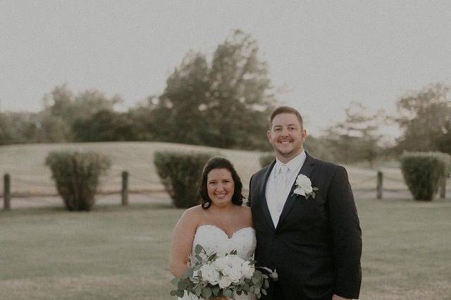 Bridal bouquet and boutonnière designed by L.A. Flowers, Inc.Photo taken by Alexander Richie Photography.