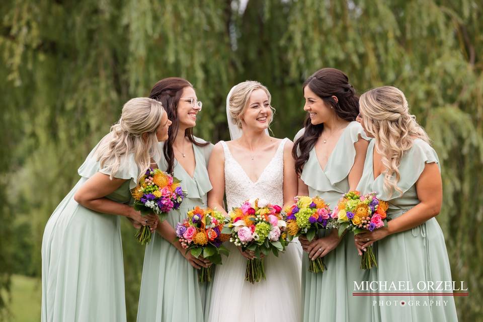 Emily with her bridal party!