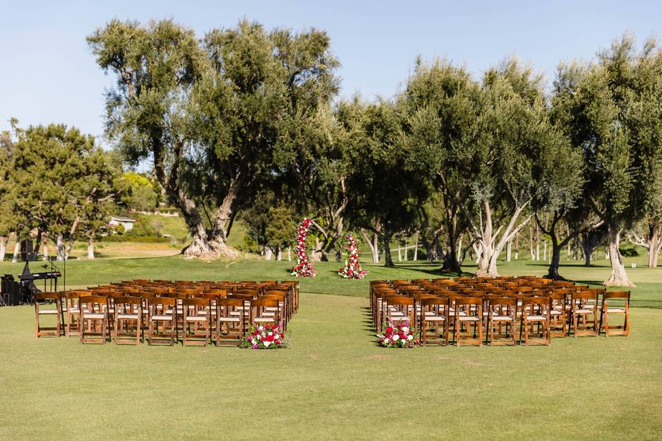 Ceremony on 1st Fairway