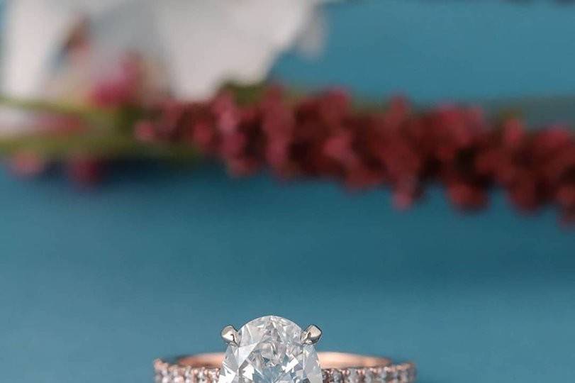 Oval Engagement Ring Rose Gold