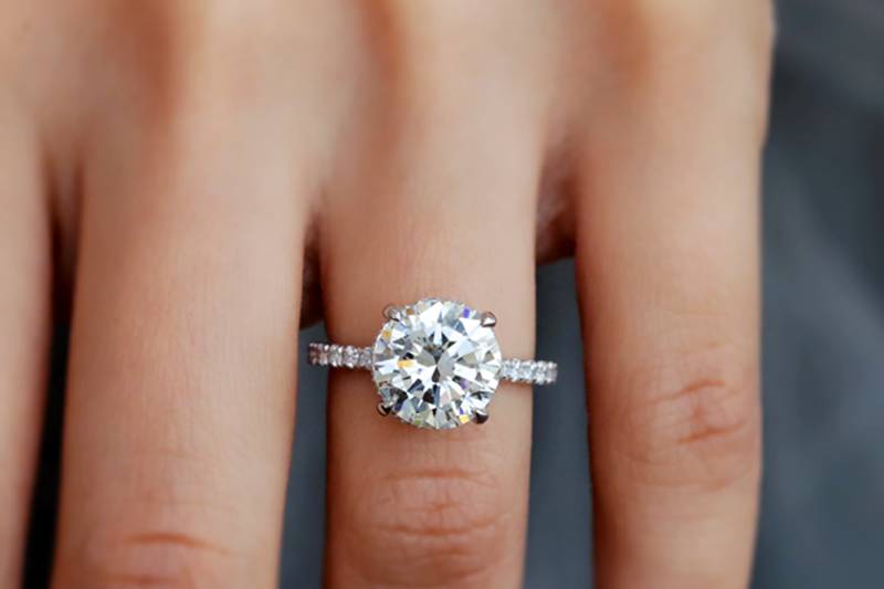 Princess Pave Engagement Ring
