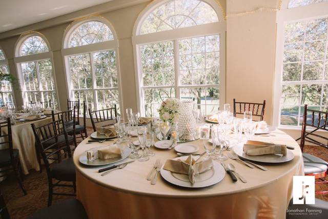 Beige round table