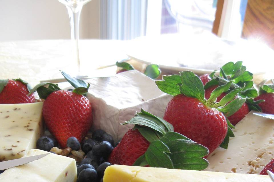 Fruit and cheese platter