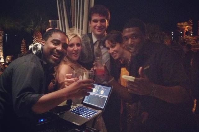 Wedding celebration with the DJ