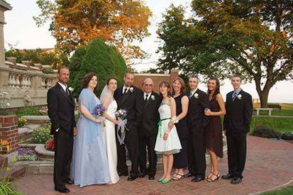 Newlyweds and their guests